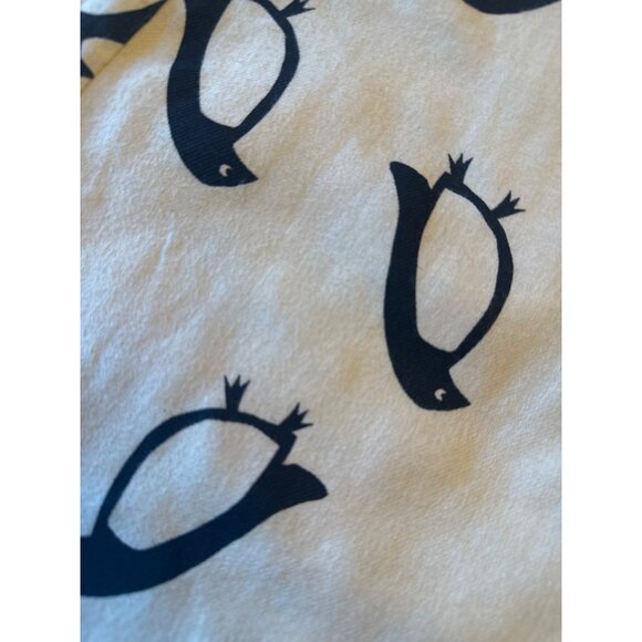Hanna Andersson M Penguin Print Pajama Pants Oeko-Tex Certified White & Black - Picture 2 of 4